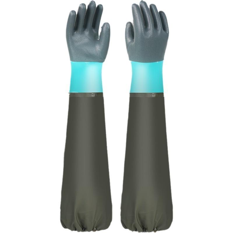 Aquatic Gloves Extended Waterproof 70cm Plush Wear Resistant Labor Protection Long Sleeve Thickened