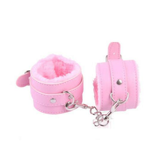 Glossy PU Leather Handcuffs/Anklets - Adult Couples Toy