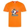 T-shirt - NPZ - France Football Design - Orange - 100% Polyester - Breathable