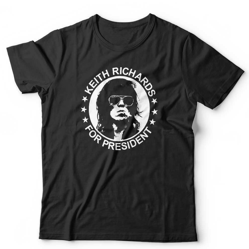 Keith Richards Tshirt For President Unisex and Kids Rock Funny Stones Guitar
