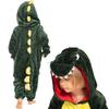 Kinderpyjama Kigurumi Onesie Kostüm Dinosaurier grün 135-145