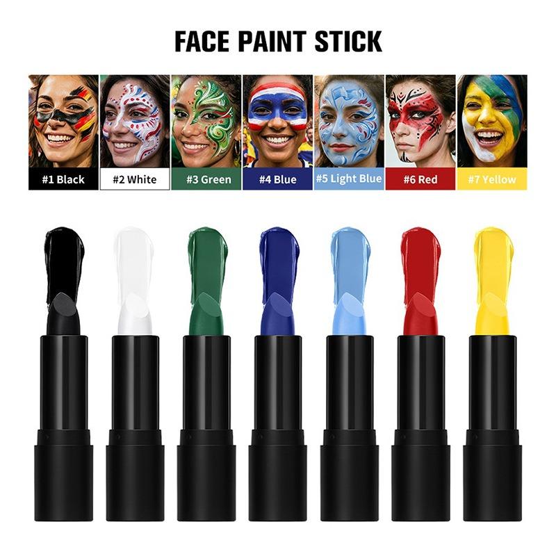 Stick Colore Vivace per Pittura Facciale da Tifoso Sportivo Crayon per Tatuaggi sul Corpo Artistico Portatile Impermeabile Trucco per il Giorno della Partita Multicolore Forniture per Feste