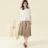 100% Cashmere Round Neck Knitted Sweater for Women