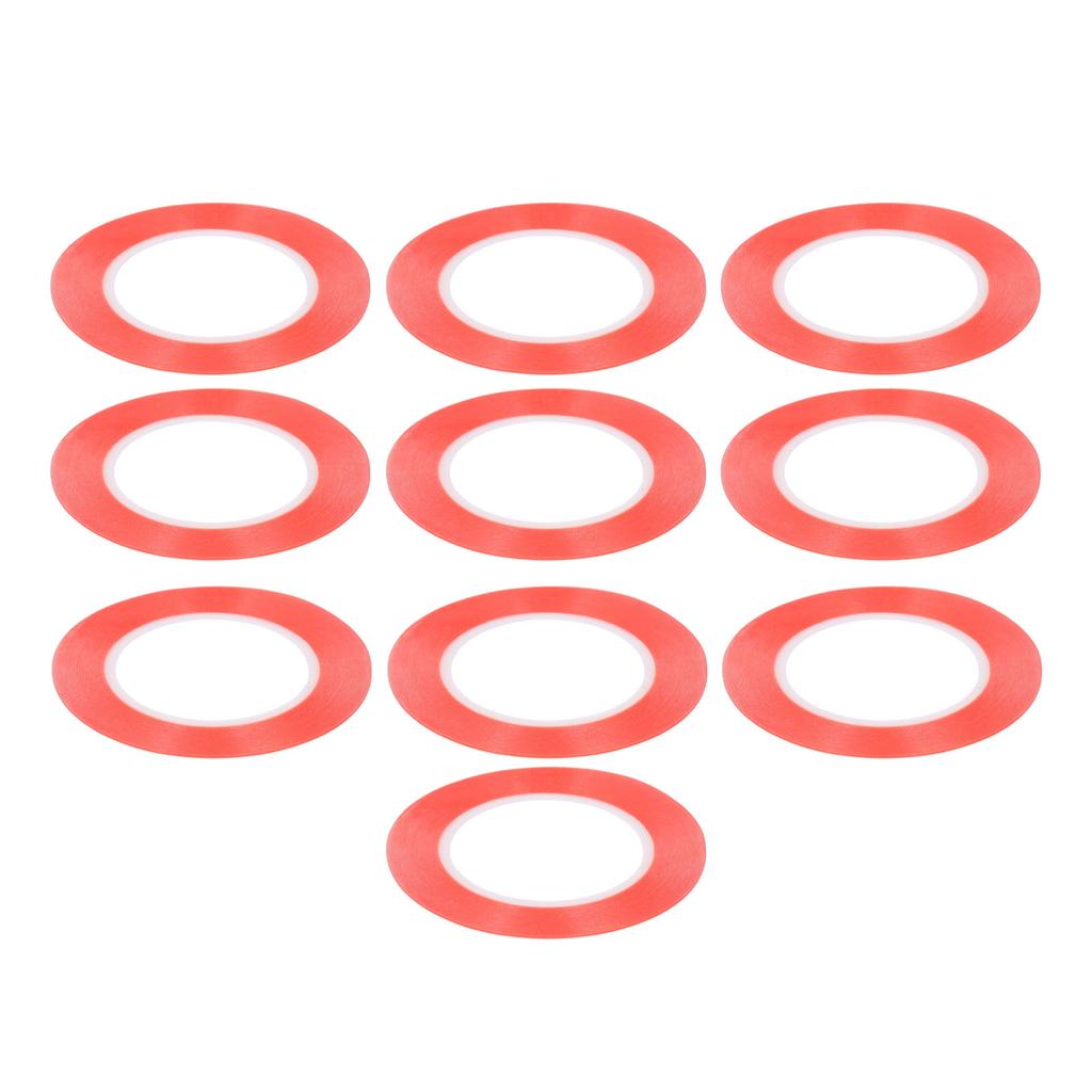 10 Pcs PET Double Sided Tape Strong Viscosity Waterproof Firm Fixation Red PET Mounting Tape