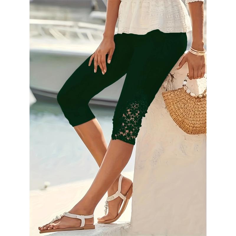 Pantaloni Capri con Pannelli di Pizzo - Modello 61896: Tendenze UE e USA