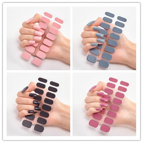 Pure color glitter nail polish sticker Korea Glitter gradient nail polish sticker CS001 - 050