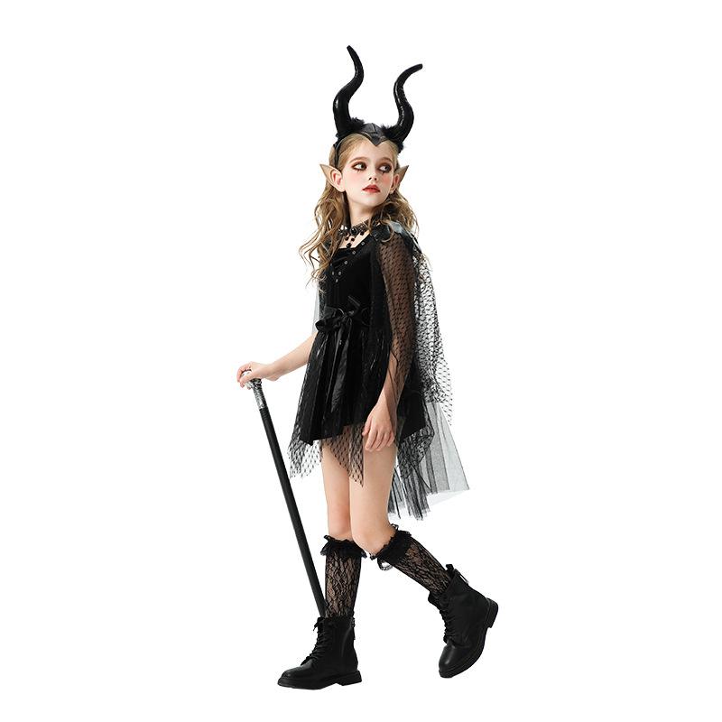 Halloween Children's Costume Witch Stage Show Costume Funny Dress Up Children's Costume Vampire Night Elf Dress
