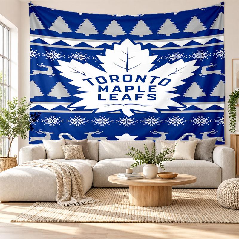 Toronto Maple Leafs Wandteppich, Wandbehang aus weichem Stoff, Dekorative Kulisse für Schlafzimmer Heimwandkunst