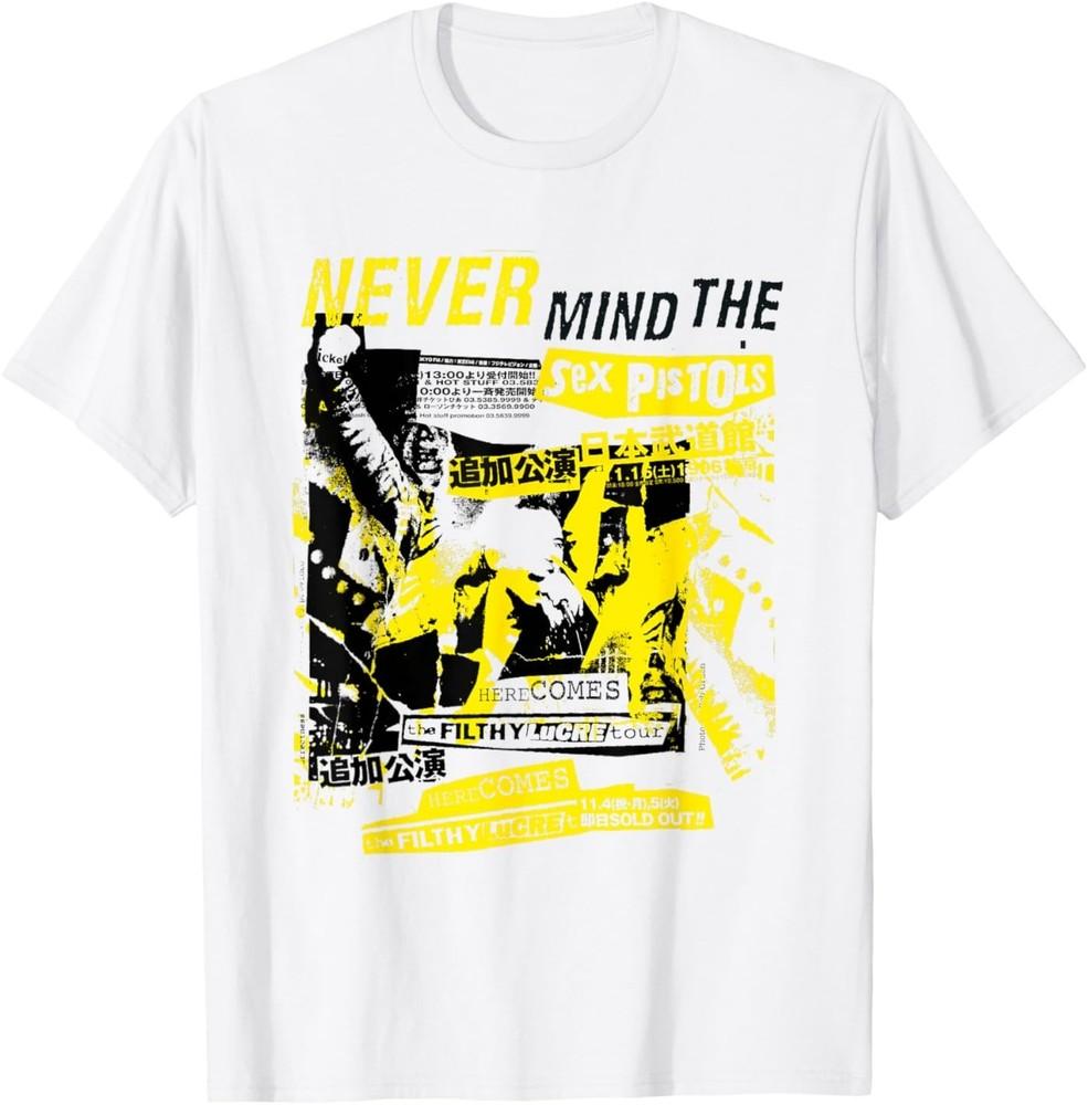 Sex Pistols Official Classic Japan Tour Yellow T-Shirt Unisex T-Shirt L