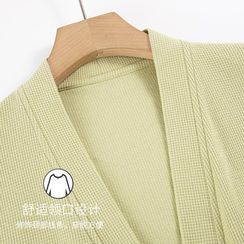Nightgown Women'S Spring And Autumn Pure Cotton Long-Sleeved Bathrobe Pajamas Autumn Cotton Women'S Autumn Bathrobe