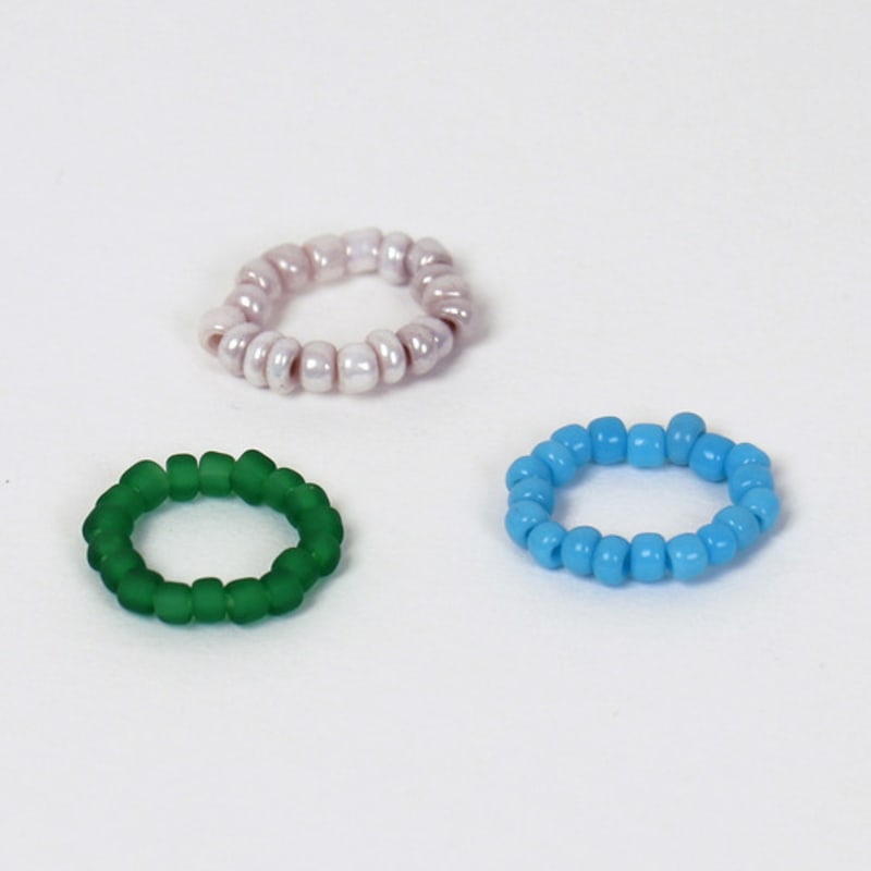 Less Is More Beads Rings Set (3 Color)