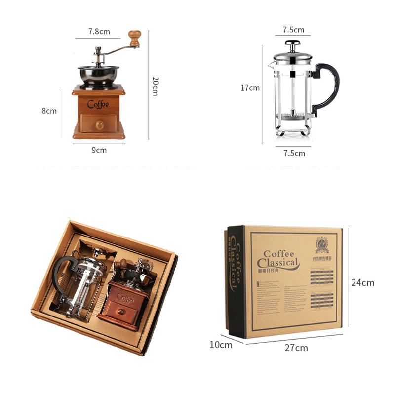 Coffee Pot Coffee Grinder Set Household Coffee Pot Mill Gift Set