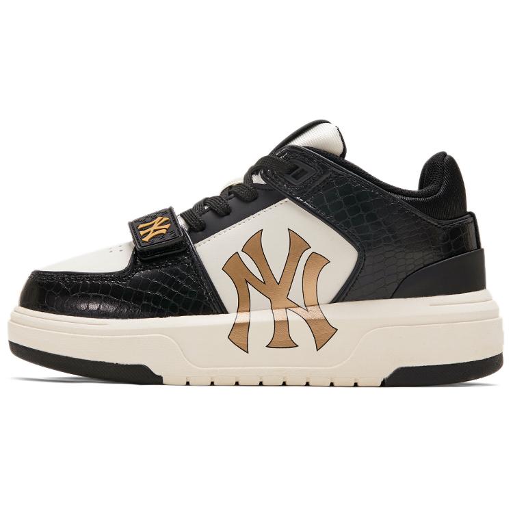 

New MLB Chunky Liner Wear Resistant Mid Top Skateboard Shoes Unisex Black Gold 3ASXCMC3N-50BKS 40.5