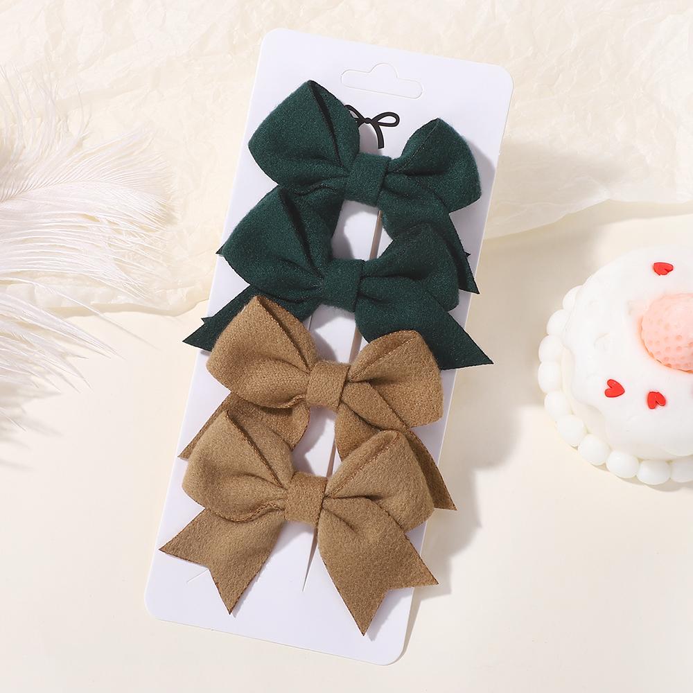 LOVEKIKI 4Pcs/lot 2.75inch Bowknot Hairgripes for Girls Lovely Hairbangs Hairclip Cute Baby Boutique Kids Hair Accessories