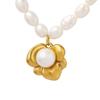 Fashion Light Luxury Pearl Chain Women'S Irregular Inlaid Imitation Pearl Pendant Necklace Niche Design Jewelry