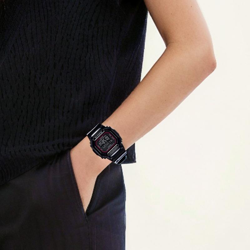 Casio Tattoo Theme Classic Retro Square Quartz Watch Unisex Watches Black SLV-18B-1