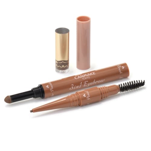CANMAKE 3in1 Eyebrow 04 Brown Beige Eyebrow Powder & Pencil Eyebrow Pencil Waterproof Brown Beige