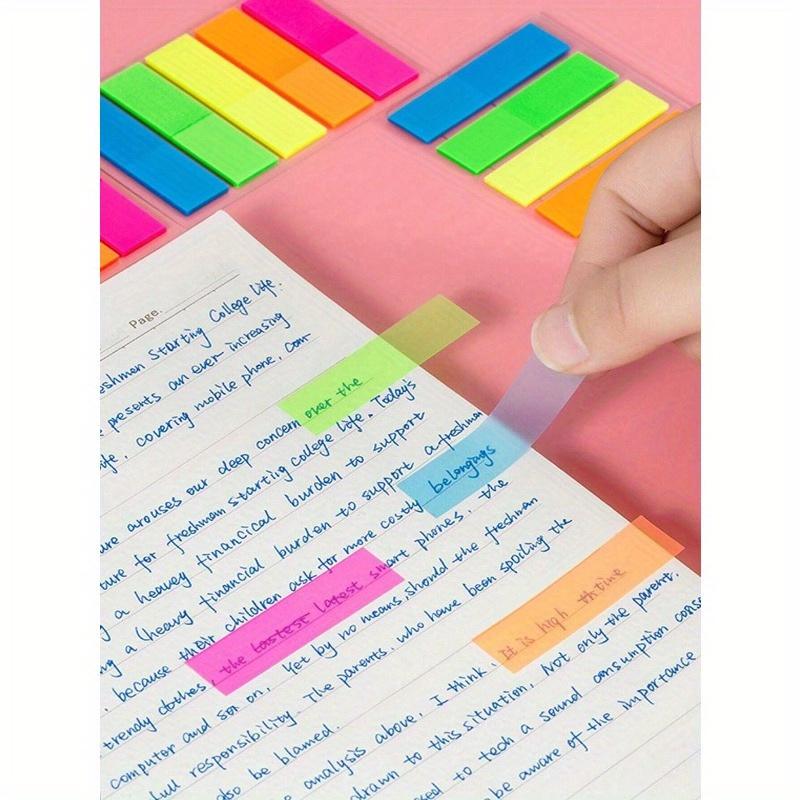 Multicolor 100 Sheets Sticky Note Pad, Self-Adhesive Index Tab Flags Page Marker Memo Pads Back To School