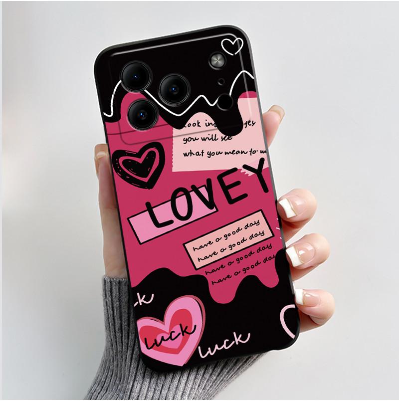 Para Carcasa Doogee Note56 Para Funda de Teléfono Doogee Note 56 Estética Lujo Lindo Genial Niño Niñas Negro Mate Silicona Suave Cubierta Trasera