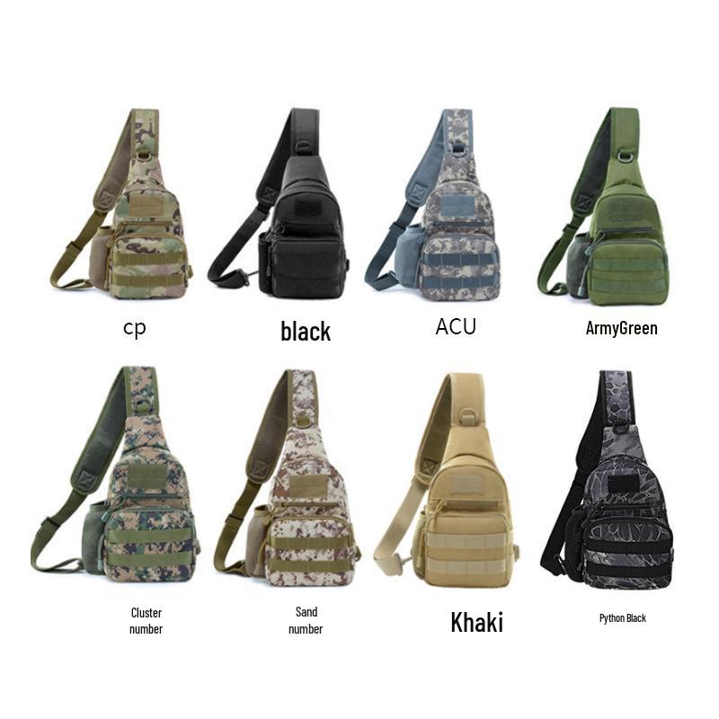 Men's Outdoor Multifunctional Crossbody Chest Bag with Water Bottle Holder - Ideal for Travel, Sports, and Mountaineering