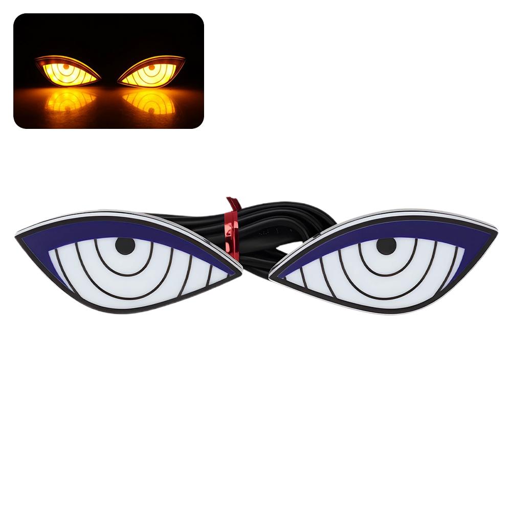 Motorcycle LED License Plate Decorative Lights Snake Eye Rear Tail Light Strobe Flashing Electric Motorcycle Modified