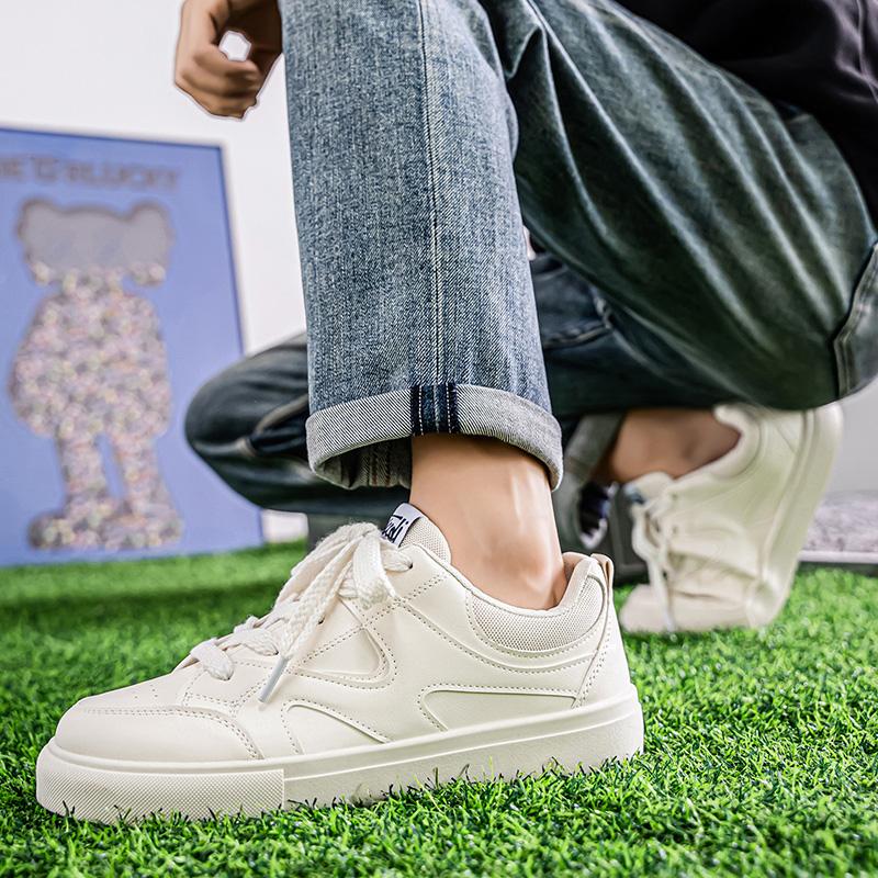 Fashionable Lace Up Men's Sports Shoes Casual Board Shoes Comfortable Outdoor New Summer Running Shoes Simple and Versatile
