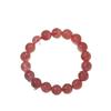 Women's Pink Natural Strawberry Crystal Bracelet - Ice Type Beaded Jewelry
