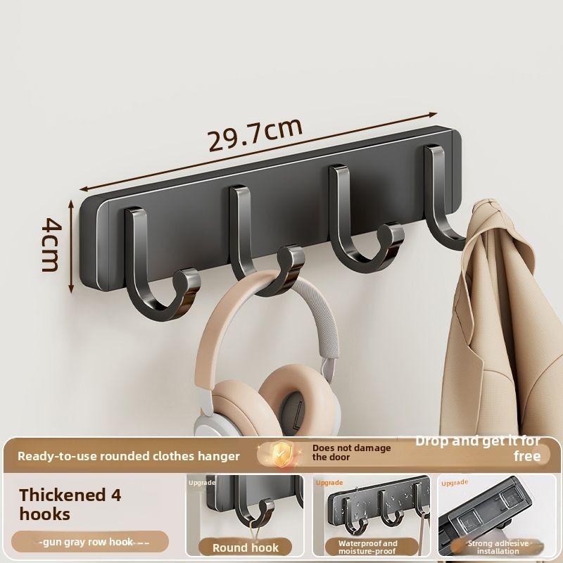 No-Drill Adhesive Wall-Mounted Bathroom Coat Hook with No-Trace Design