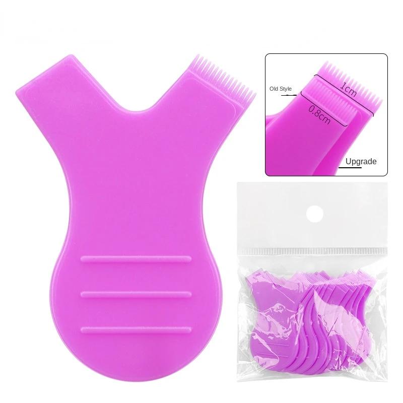 10pcs Makeup Eyelash Brushes Reuseable Plastic Clean Comb Y shape Eyelashe Lifting Curler Eye Lash Extension Perm eyelashe Tools фиолетовый