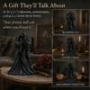 Detailed Gothic Craft Faceless Lovers Figurine, Dark Ghost Couple Sculpture, Mysterious Macabre Home Accents Desktop Ornament for Shelf Mantel