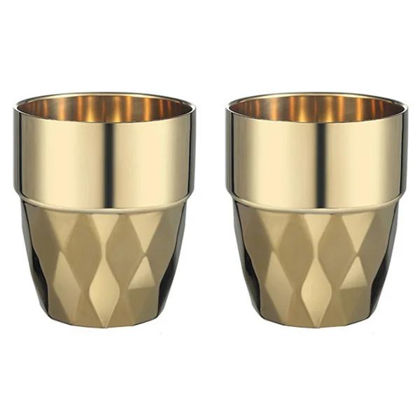 2Pcs 304 Stainless Steel Coffee Mugs Water Cup, 11 Oz Double Walled Insulated Tumbler Drinkware