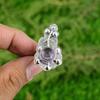 Mothers day Deal Natural African Amethyst Statement Flower Ring Sterling Silver