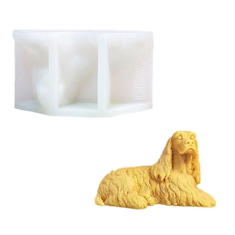 

Silicone Pet Candle Molds 3D Dog Flexible Molds Crafting Molds Suitable for Unique Aesthetic Home Decors and Present 1