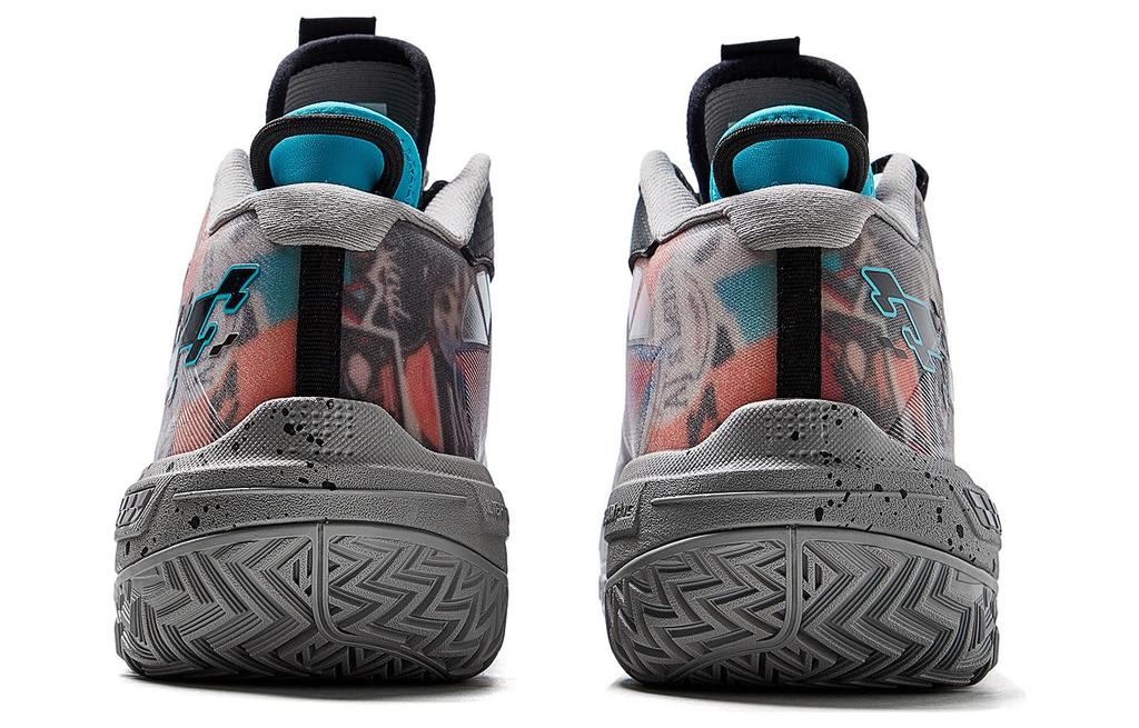 Li Ning Jie Ao Basketball Shoes Men's Mid Top Gray/Black ABFT035-3