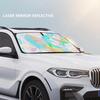 Sunshade Car Front Windshield Titanium Silver Sun Shade Iridescent Foldable Sun Shield Cover Block UV Rays Reflector Shield Large 145x80cm