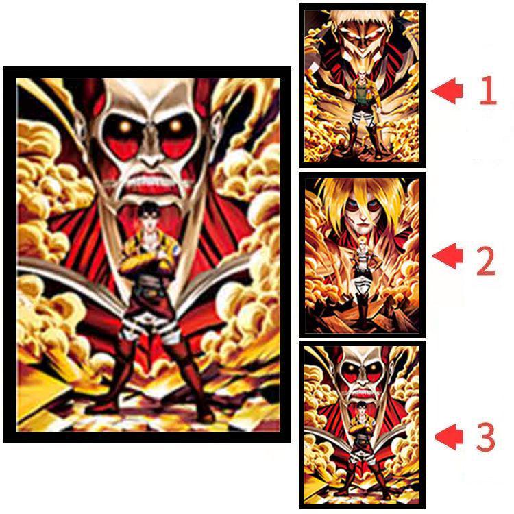 Dziewięć Tytanów 3D Anime Gradientowy Stereoskopowy Plakat Malarski.