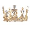 New Crown Tiara for Children Girls  Princess Performance  Fashion Catwalk Round Crown Alloy Sweet Hair Accessories