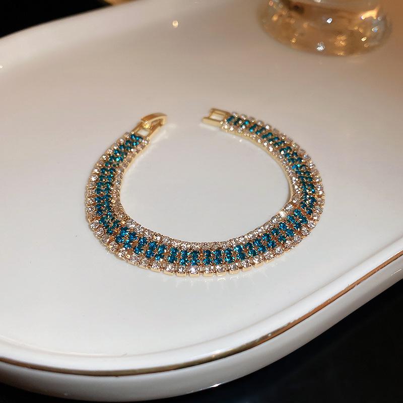 Zirkonový mikro-intarzovaný lehký luxusní retro náramek: Všestranný špičkový dámský náramek