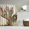 Animals Birds Owl Butterfly Flamingo Shower Curtains Bathroom Curtain Frabic Waterproof Polyester Bathroom Curtain with Hooks