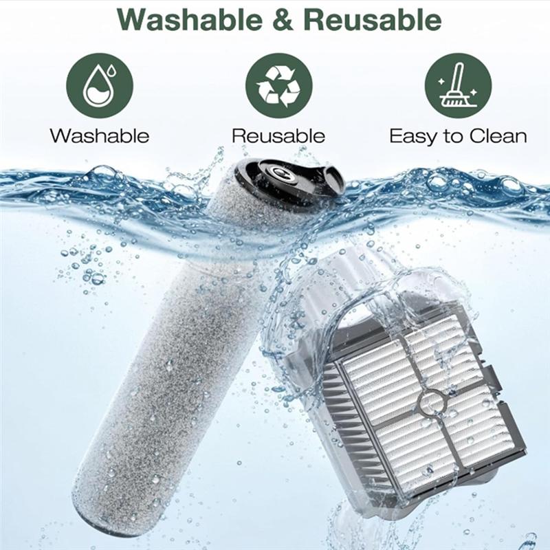 

Brush Roller And HEPA Filter Set Compatible With Tineco Ifloor 3/ Floor One S3 2 Pcs Brush Rollers + 4 Pcs Vacuum HEPA Filters NONE