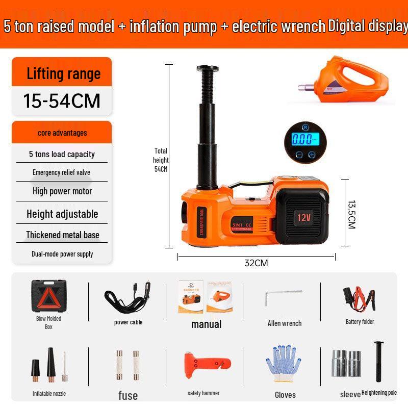 12V Off-road Electric Hydraulic Jack & Air Pump Tire Tool for SUVs