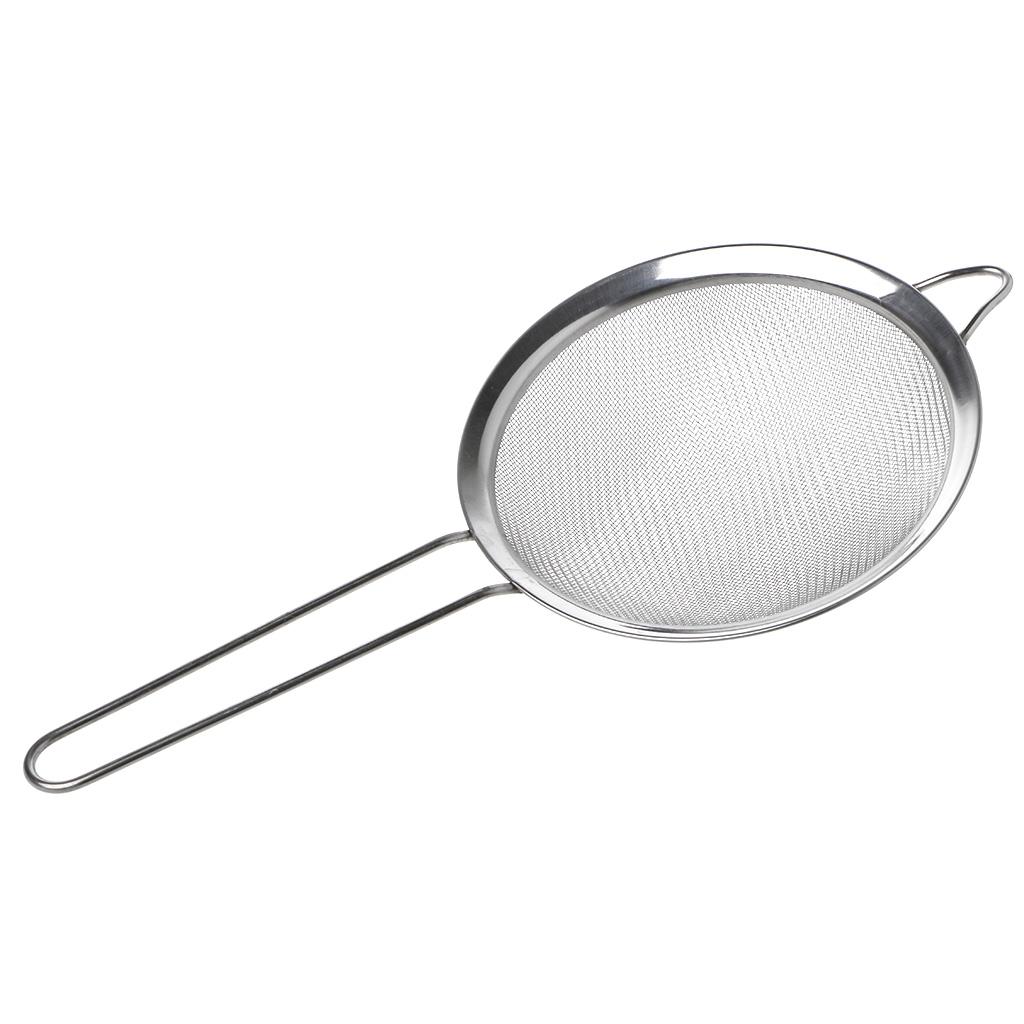 Kitchen Stainless Steel Flour Tea Strainer Mesh Colander Sieve Filter Sifter
