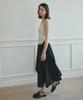 Aau Cut-Out Layered Long Skirt_Black