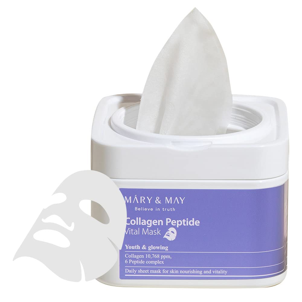 Mary&May Masque Vital au Peptide de Collagène 30ea MAGASIN AUTHENTIQUE