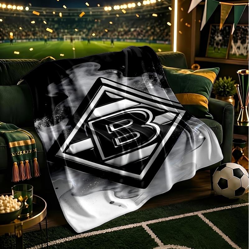 Coperta Borussia Verde Nera Leggera Coperta Ideale per il Letto Perfetta per Viaggi, Campeggio, Soggiorni, Uffici, Divani, Regalo di Natale per Fan