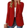 Women's Stylish, Long-sleeve, Solid-color, Fitted Cardigan Blazer for Autumn