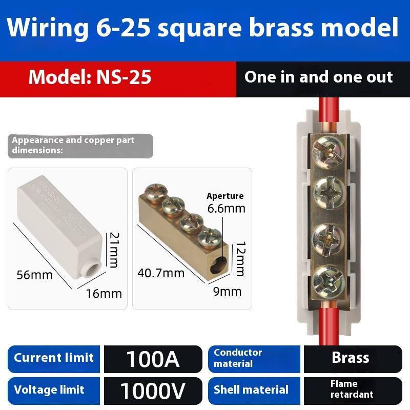 Wire Connector High Power Splitter Quick Electrical Cable Brass Terminal Blocks Junction Box Connectors Large Current Conductor