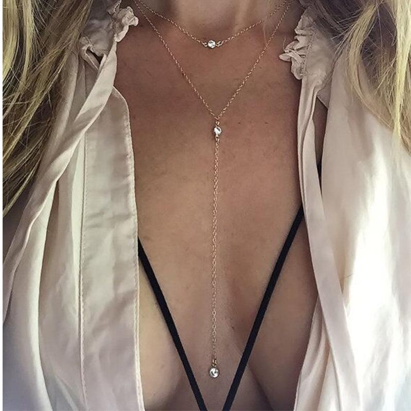 H6 Fashion Jewelry Gold Color Star Moon Long Pendant Necklaces For Women Multiple Layers Chain Necklaces Hot Sale Bohemia Style