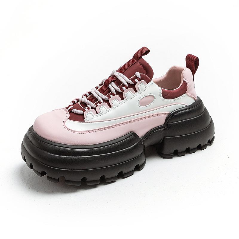 Dad's Shoes Women's  New Spring  Autumn Season Thick Sole Shoe Color Matching  Platform Shoes Woman Designer Shoes Sneakers