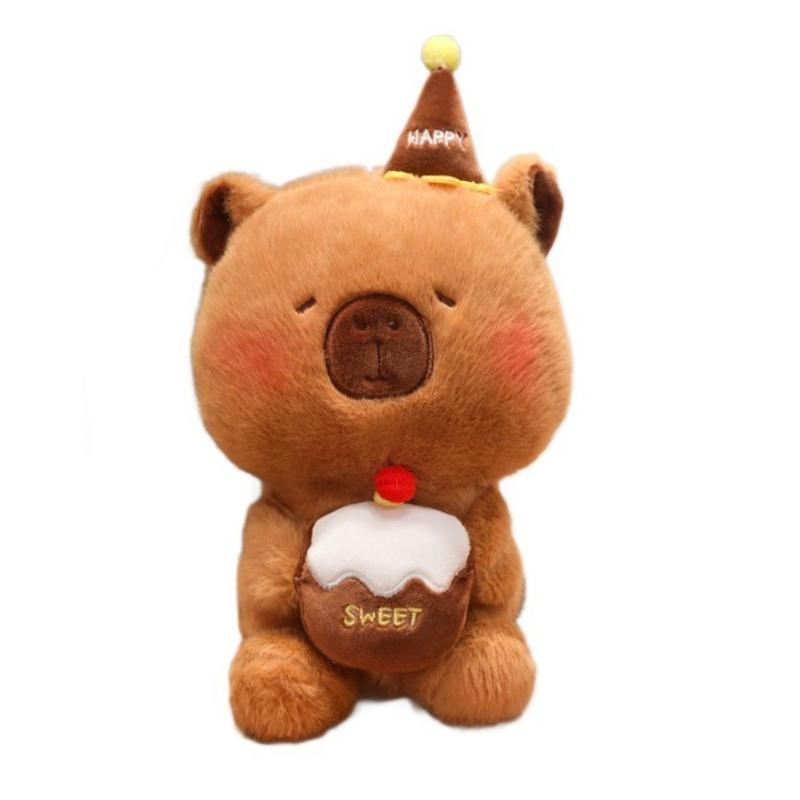 

Capybara Plush Toy Lovely Birthday Capibara Sweet Bear Soft Cake Doll Kawaii Cartoon Stuffed Food Dessert Creative Holiday Gift